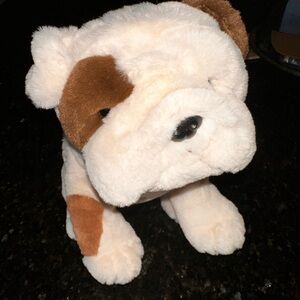 Plush Dog Toy - Cream and Brown